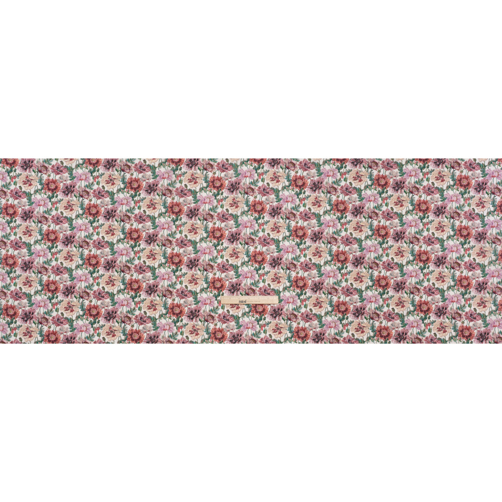 Liberty Fabrics Tana Lawn® - Poppy Amelie Pink - Red, Pink and Green Poppy Flower Field