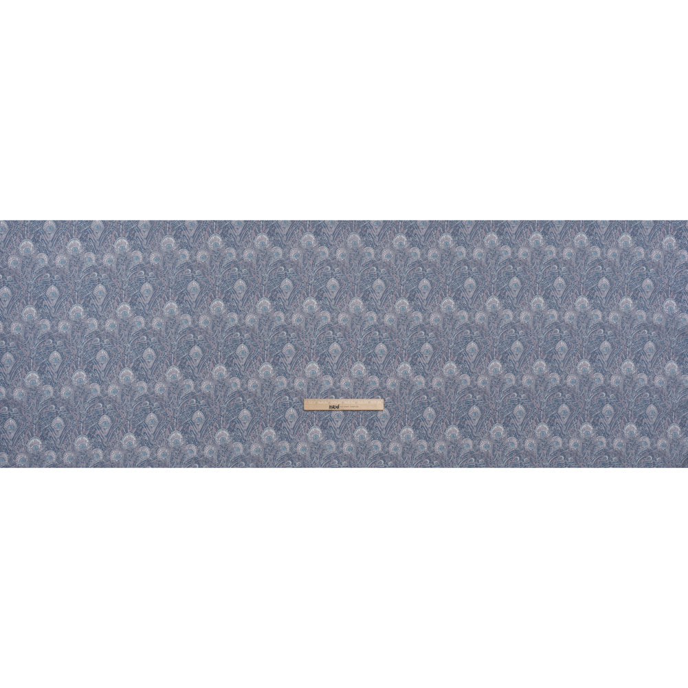 Liberty Fabrics Tana Lawn® - Queen Hera Multi Neutral - Gray and Blue Field of Feathers