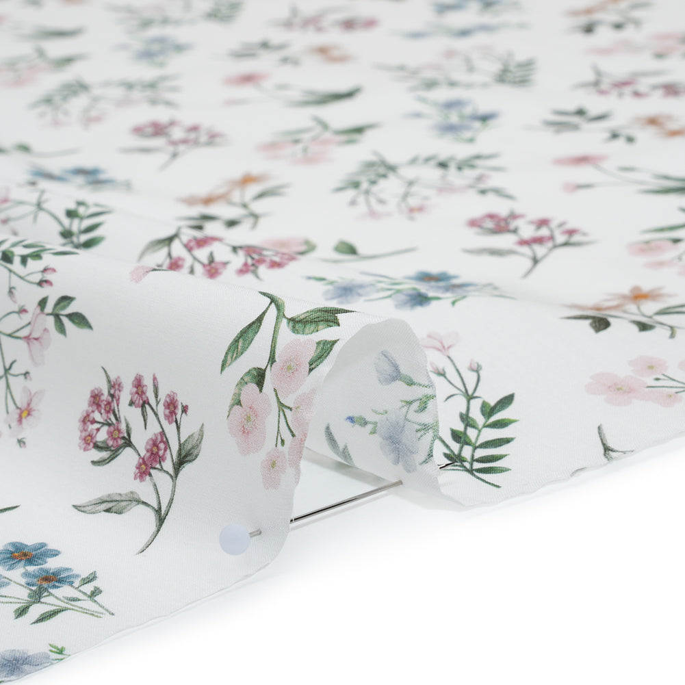 Liberty Fabrics Tana Lawn® - Annie Light Pink - Pink, White and Green Scattered Wildflowers