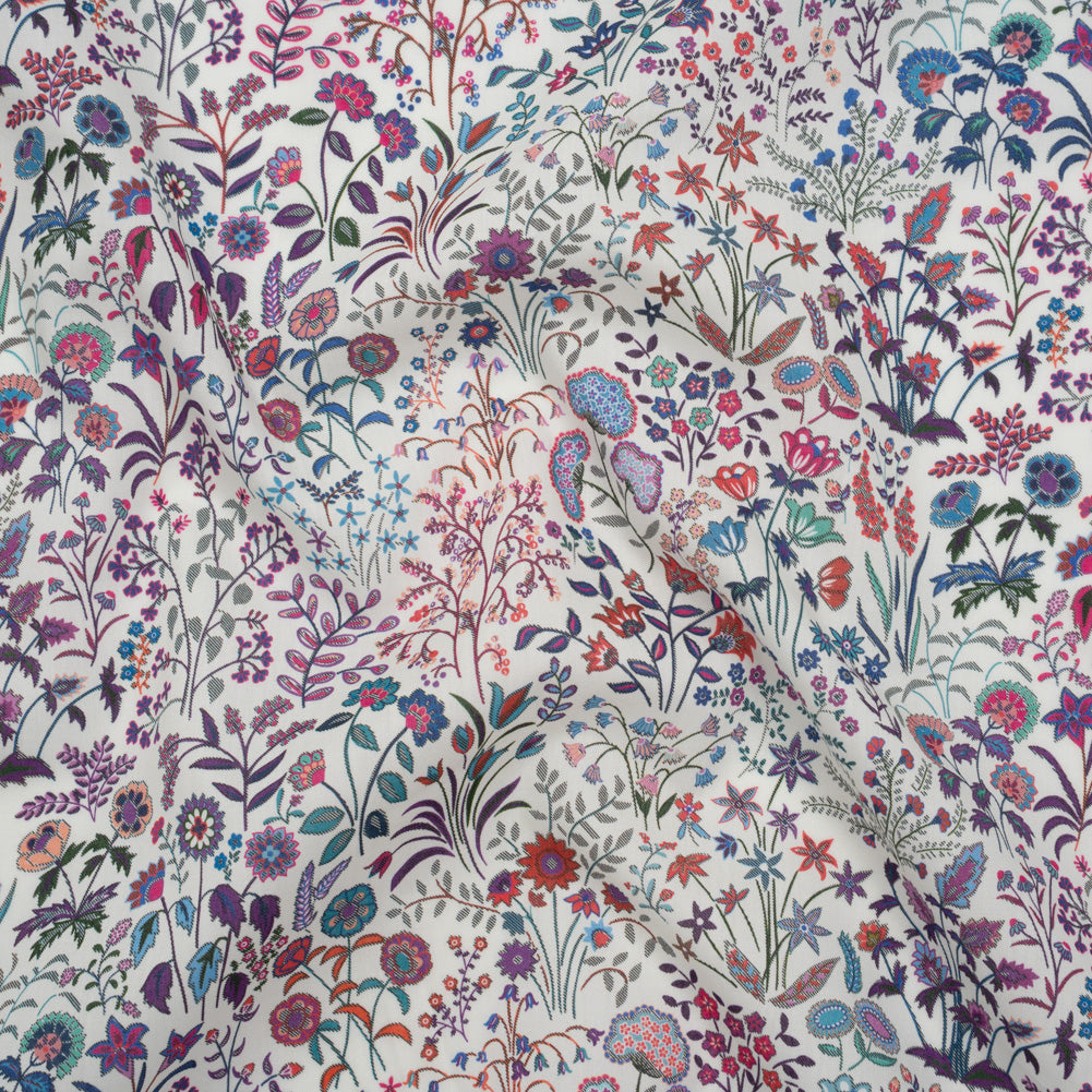 Liberty Fabrics Tana Lawn® - Shepherdly Song Purple - Purple, Blue and Pink Wildflowers