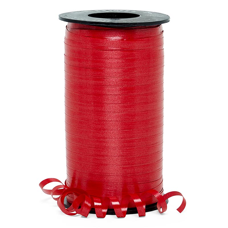 3/16" Satin Smooth Curling Ribbon 500 yd Red Color 1 / roll