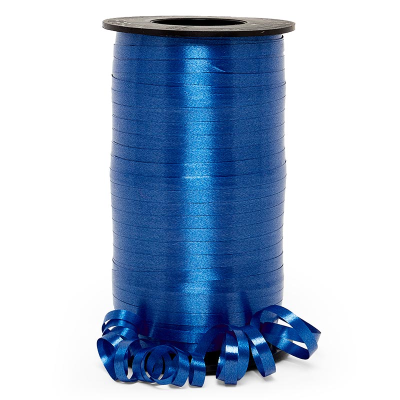 3/16" Satin Smooth Curling Ribbon 500 yd Royal Blue Color 1 / roll