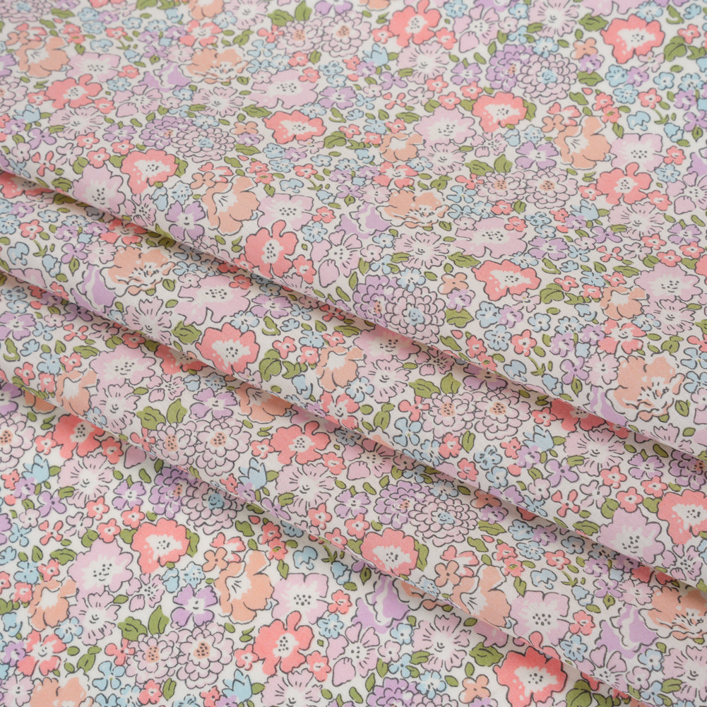Liberty Fabrics Tana Lawn® - Michelle Light Pink - Baby Pink, Lavender and Light Blue Floral