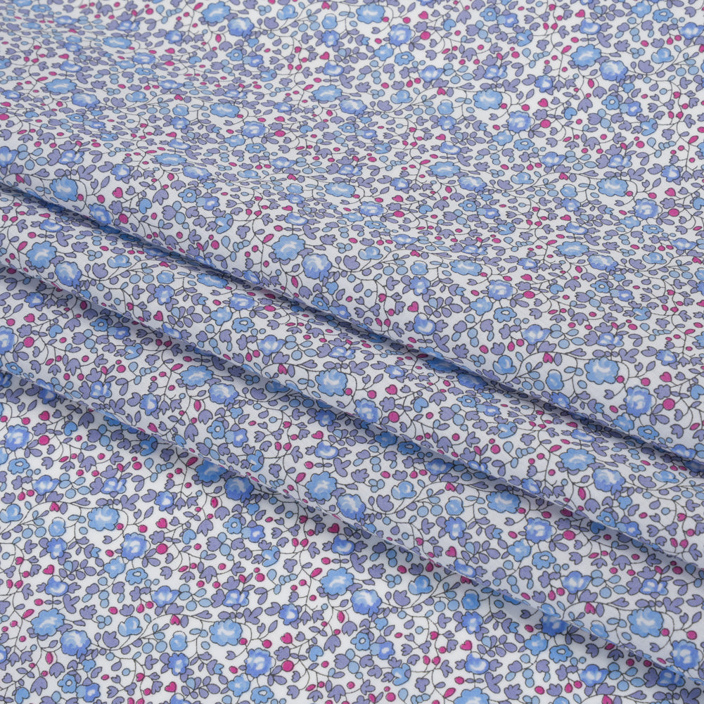 Liberty Fabrics Tana Lawn® - Michelle Eloise Purple - Light Purple, Baby Blue and Pink Little Floral Vines
