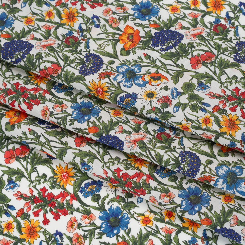 Liberty Fabrics Tana Lawn® - Rachel Multi Bright - Red, Yellow and Purple Flowers and Foliage