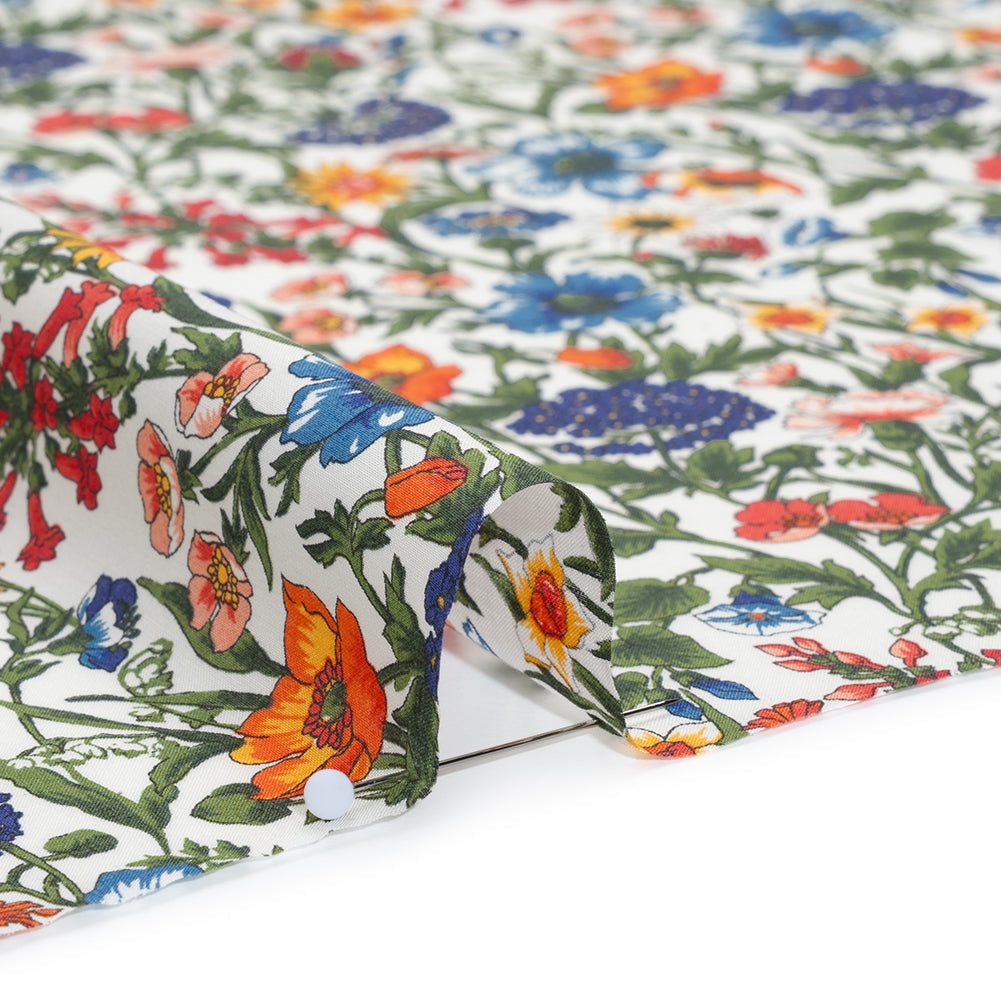Liberty Fabrics Tana Lawn® - Rachel Multi Bright - Red, Yellow and Purple Flowers and Foliage