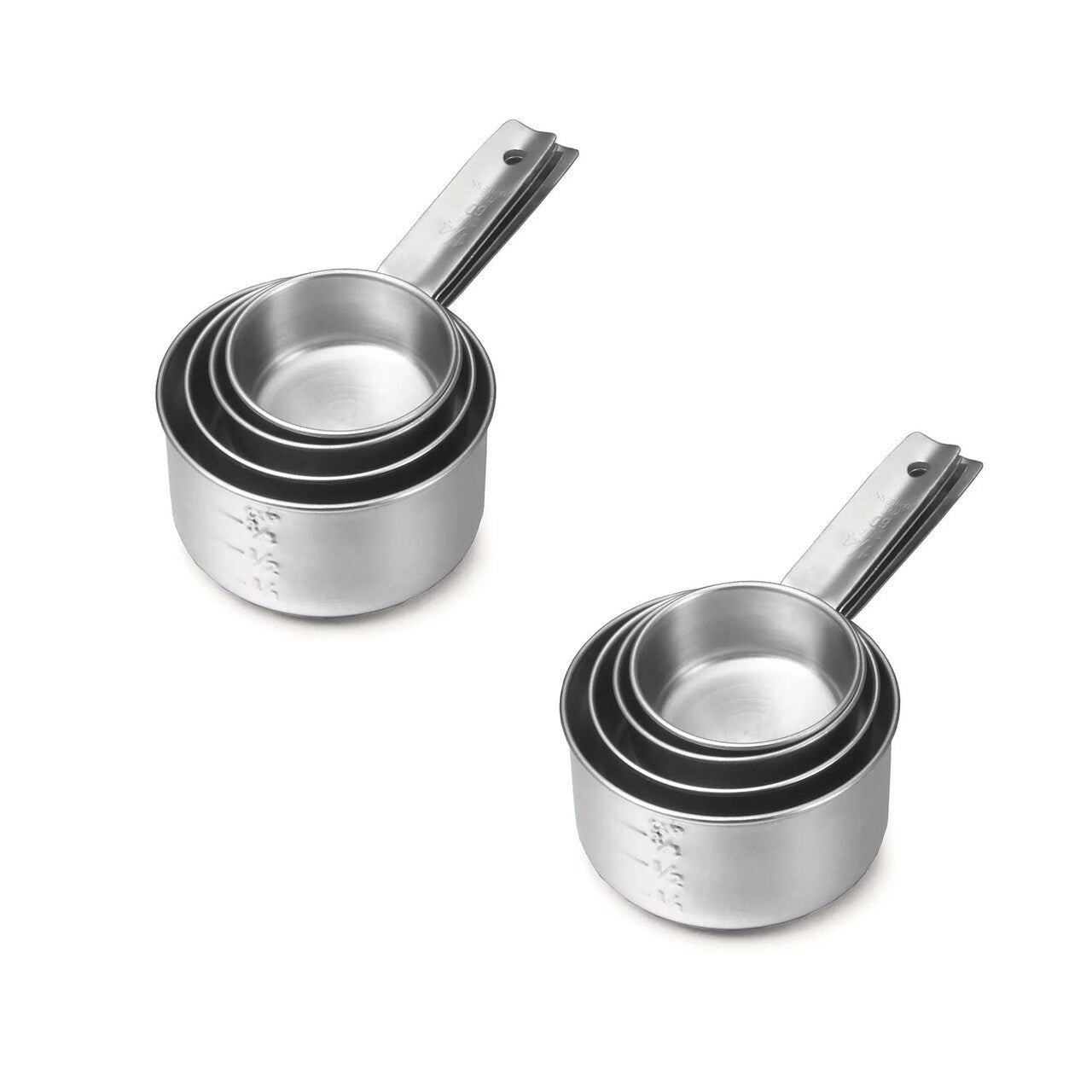 4 Piece Measuring Cup Set Stainless Steel, Standard Weight