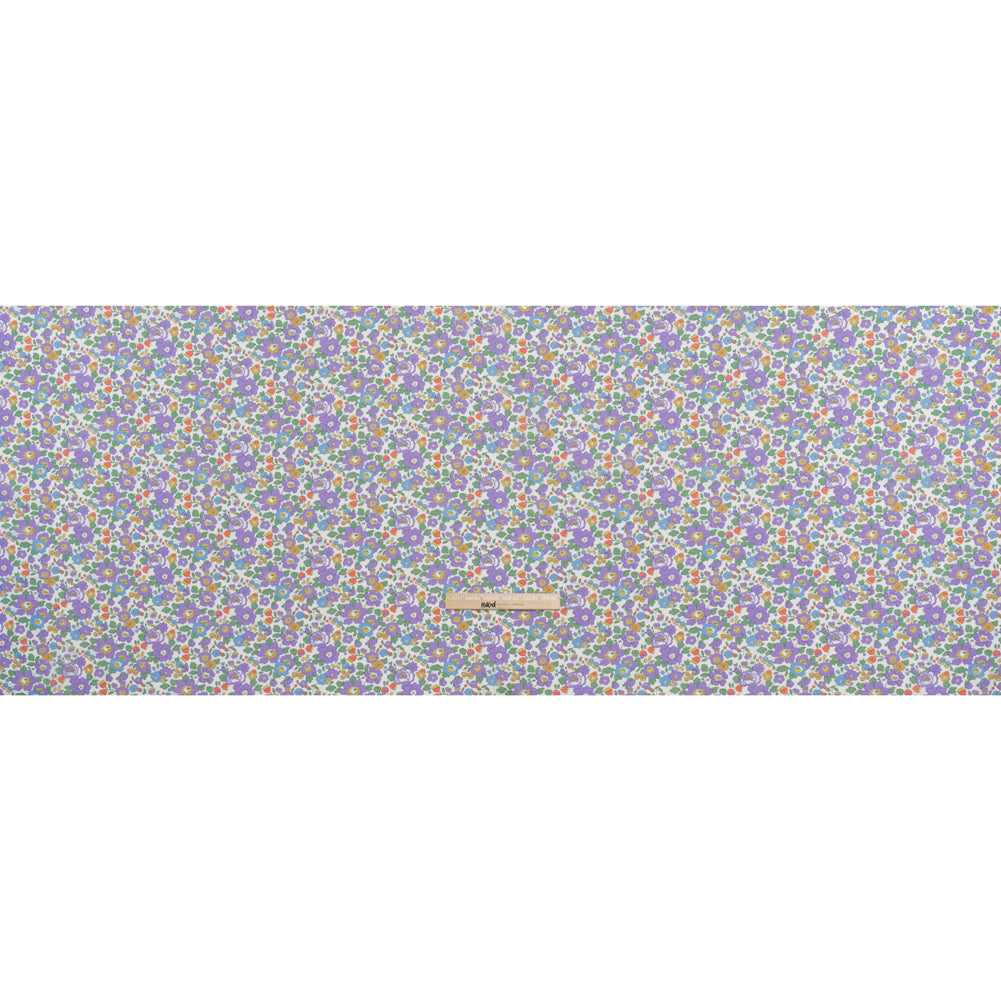 Liberty Fabrics Tana Lawn® - Betsy Purple - Lavender, Baby Blue and Emerald Green Floral