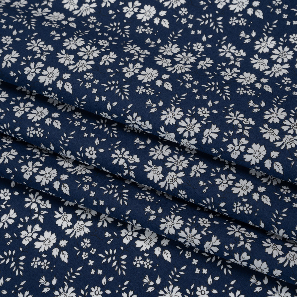 Liberty Fabrics Tana Lawn® - Capel Dark Blue - Navy and White Outlined Florals