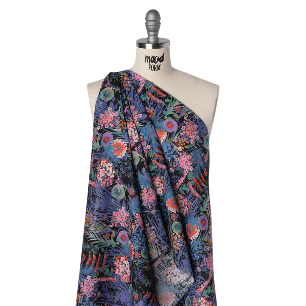 Liberty Fabrics Tana Lawn® - Tresco Purple - Blue Violet, Pink and Red Painted Floral