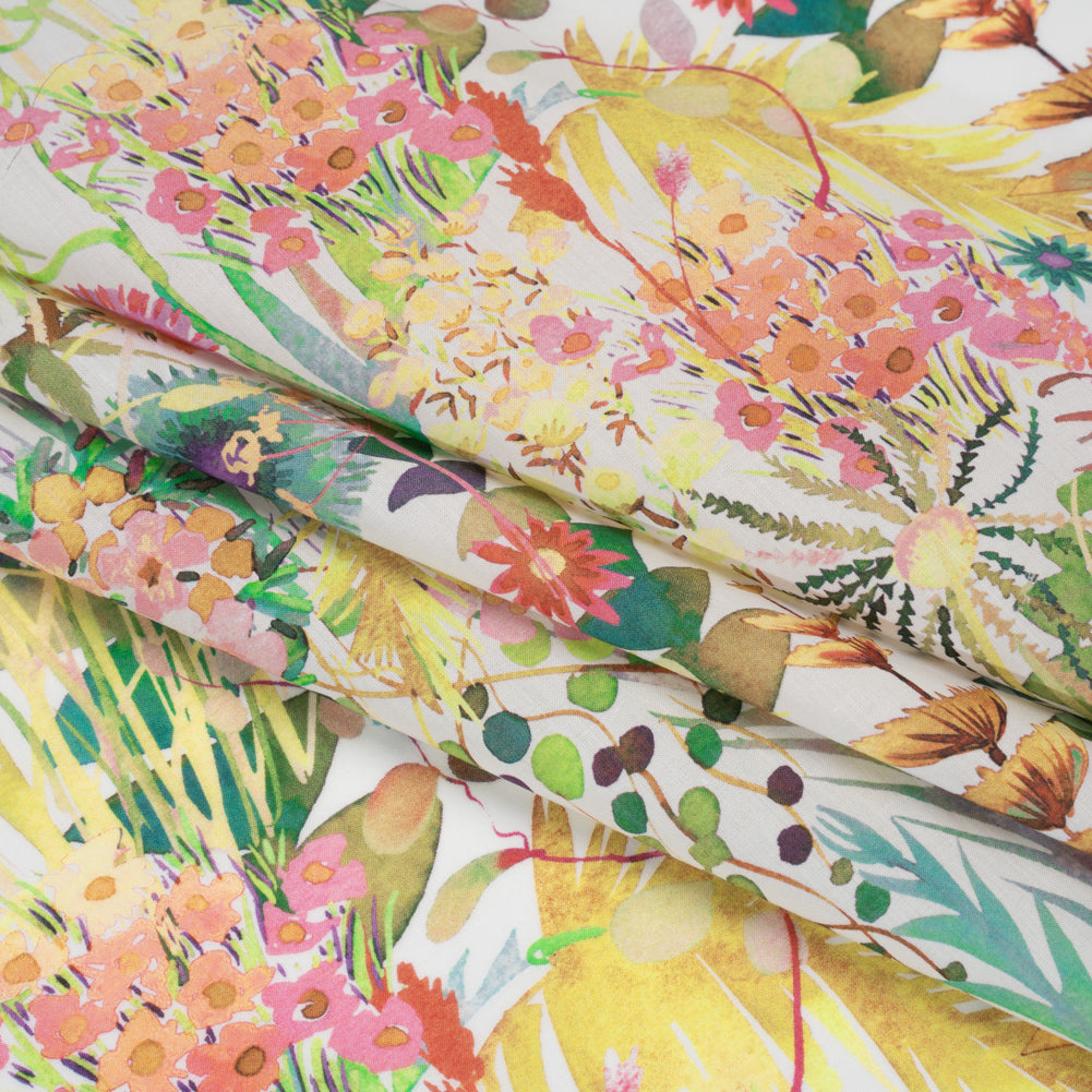 Liberty Fabrics Tana Lawn® - Tresco Multi Pastel - Yellow, Light Green and Baby Pink Painted Floral