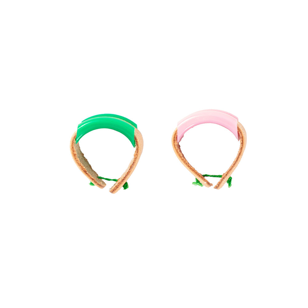 Clover Leather Ring Thimbles - 2 ct