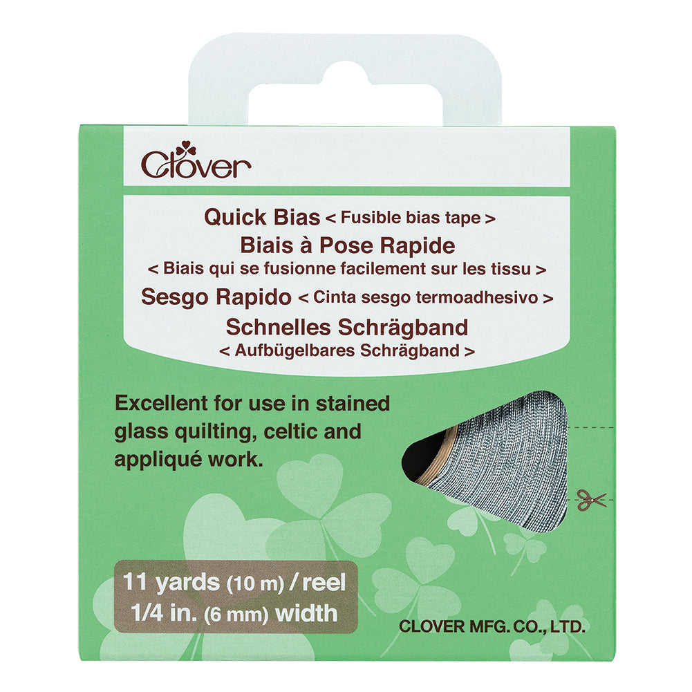 Clover Quick Bias - Silver Fusible Bias Tape - 11yds x 0.25"