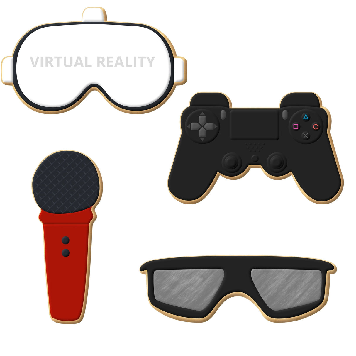 Virtual Reality Cookie Cutter 4 Pc Set HS0556