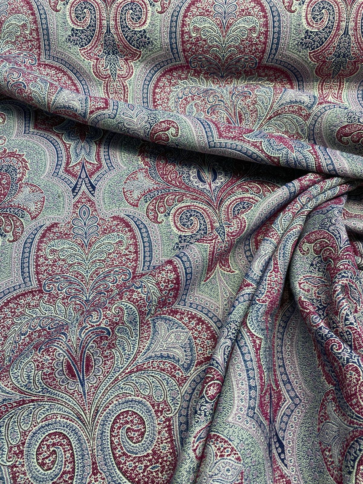 Robert Allen Shahmin Beet Chenille Fabric - Damask, Purple Lavender Beige With Hints Of Blue, 57" Width (1 Yard)
