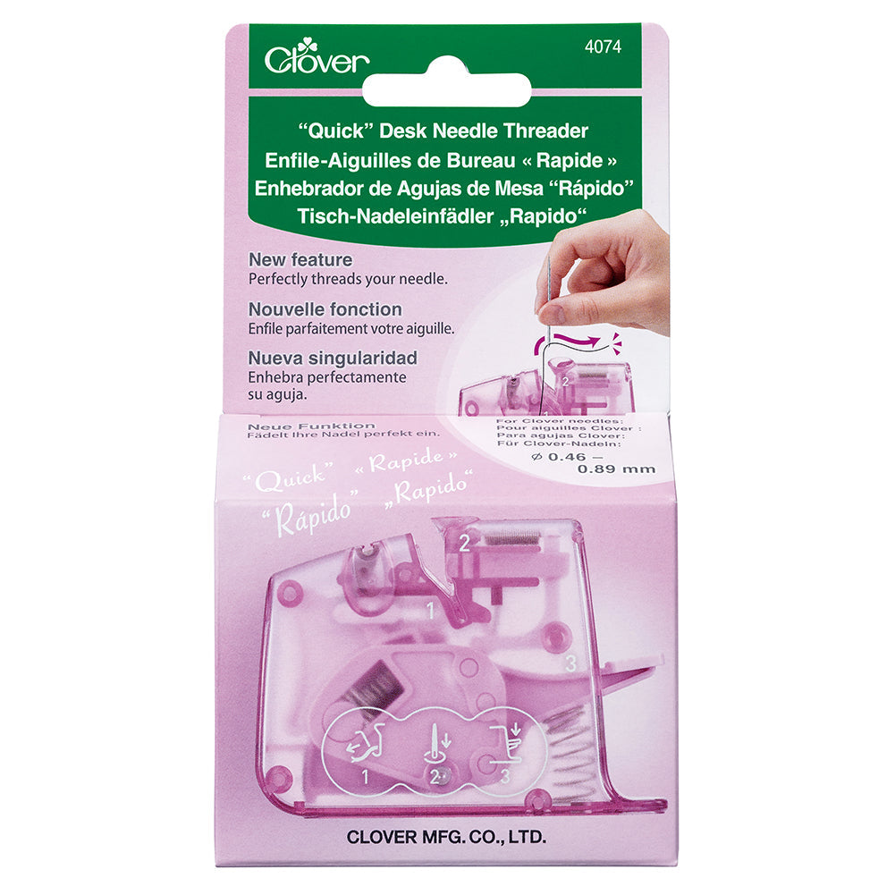 Clover Quick Desk Needle Threader - Purple