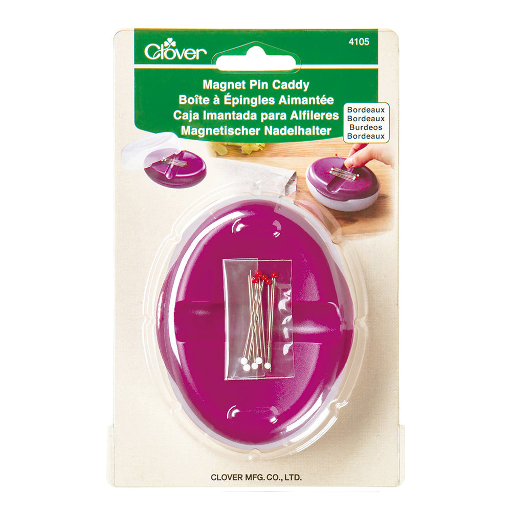 Clover Magnet Pin Caddy - Bordeaux