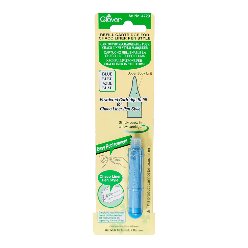 Clover Chaco Liner Pen Style Refill Cartridge - Blue