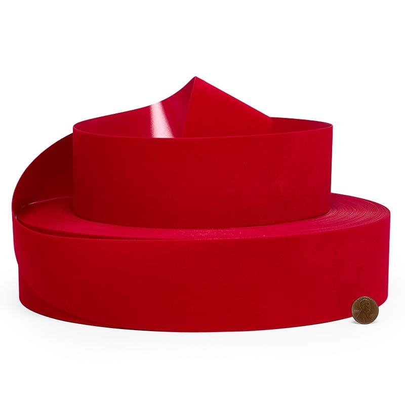Flocked Velvet Poly Ribbon 2 5/8 '' X 100 yd Color 1 / ROLL