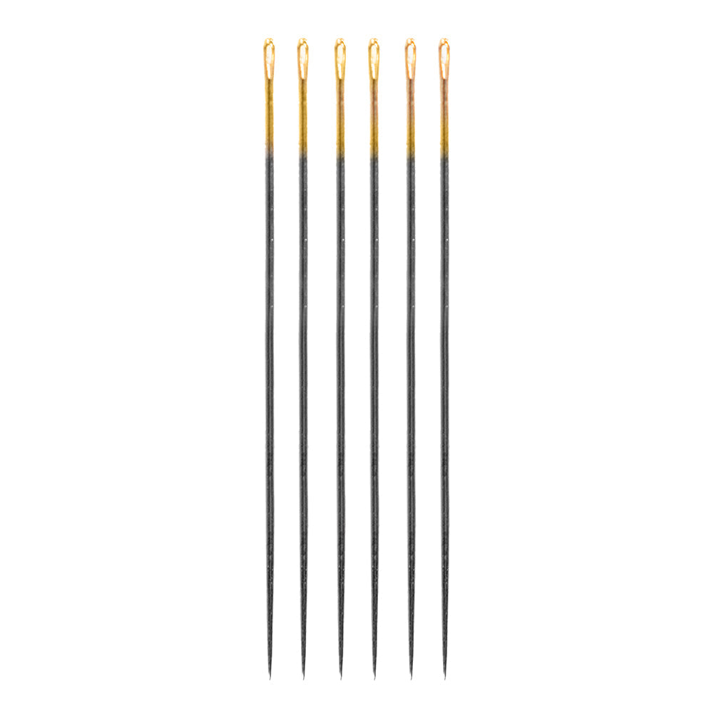 Clover Black Gold Applique/Sharp Needles - Size 9 - 6 ct
