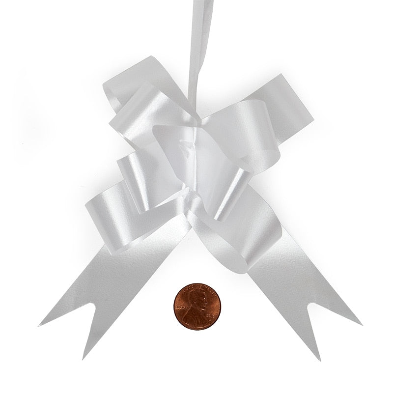 Colored Butterfly Pull Bows 4 '' White Color 100 each / package