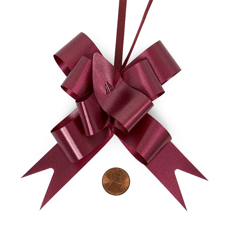 Colored Butterfly Pull Bows 4 '' Burgundy Color 100 each / package
