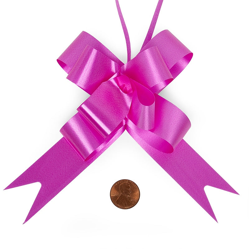 Colored Butterfly Pull Bows 4 '' Beauty Cerise Color 100 each / package