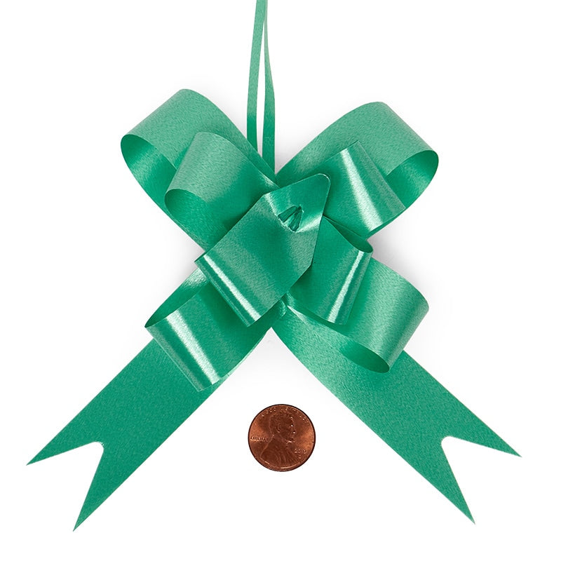 Colored Butterfly Pull Bows 4 '' Emerald Color 100 each / package