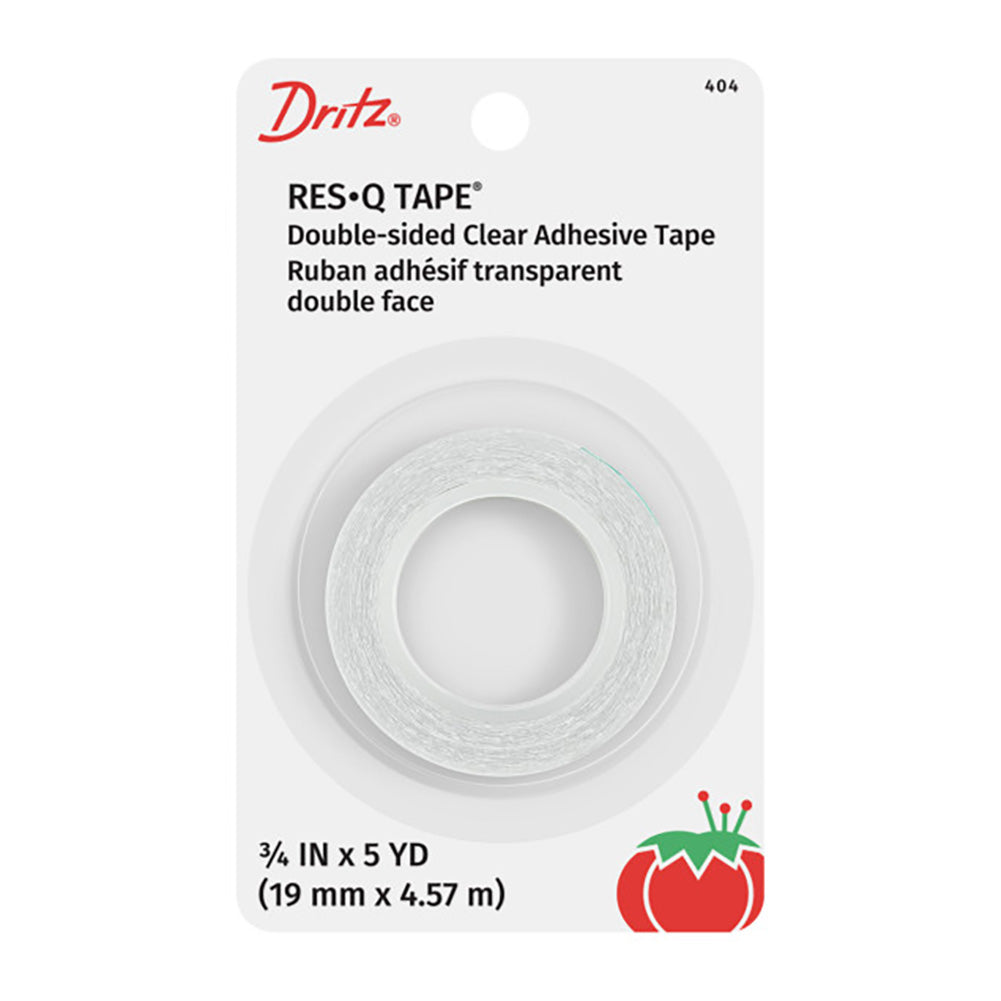 Dritz Res-Q-Tape® - Double-Sided Clear Adhesive Tape - 0.625" x 5yds