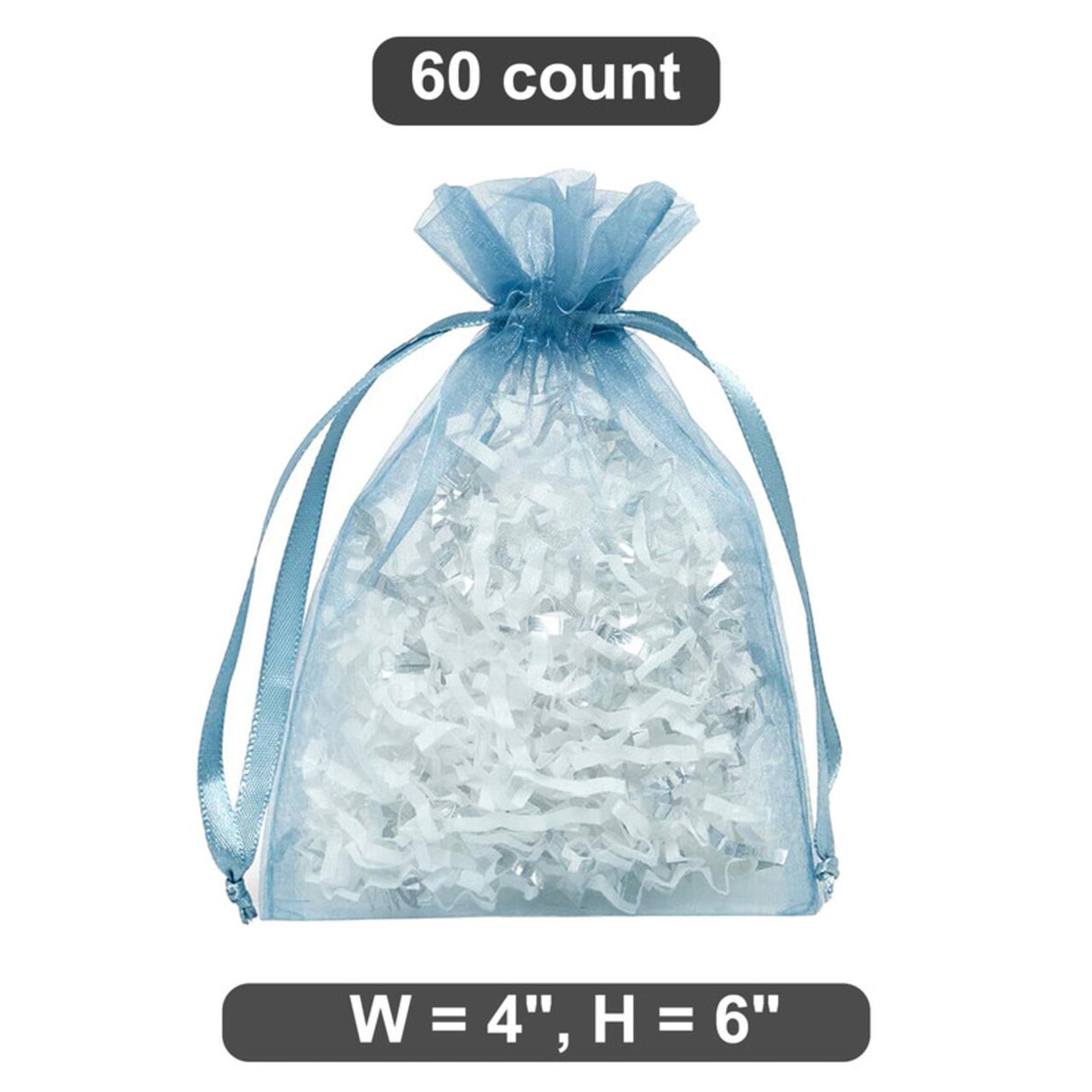 Organza Drawstring Bags 4” x 6” for Wedding Favors