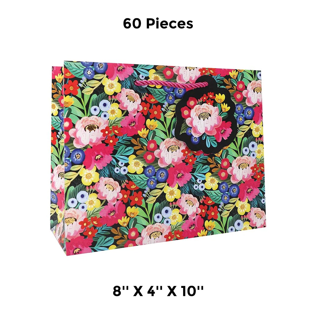 Patterned Gift Bags 8" X 4" X 10" Unique Eco Packaging