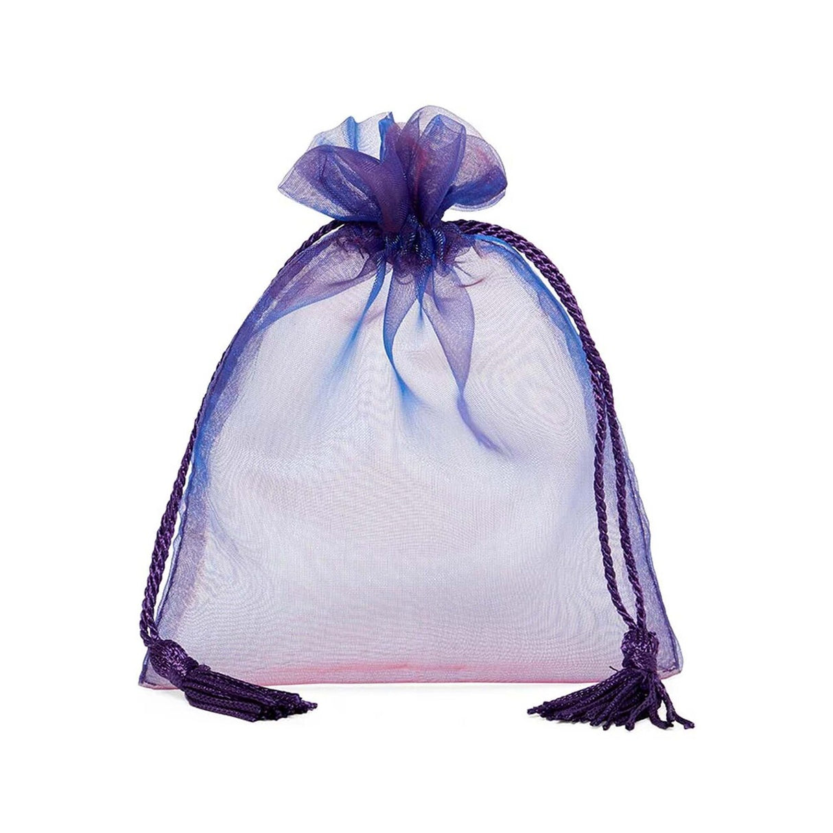 Jewel Tone Iridescent Sheer Tasseled Bags 3 1/2'' x 5'' for Jewelry