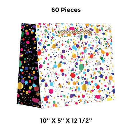 Patterned Gift Bags 10" X 5" X 12 1/2" Attractive Eco Packaging Solution