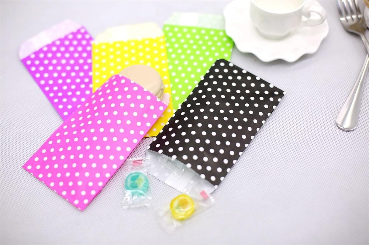 Polka Dot Charm Bags Generous Capacity 6 3/8" x 8 1/2"
