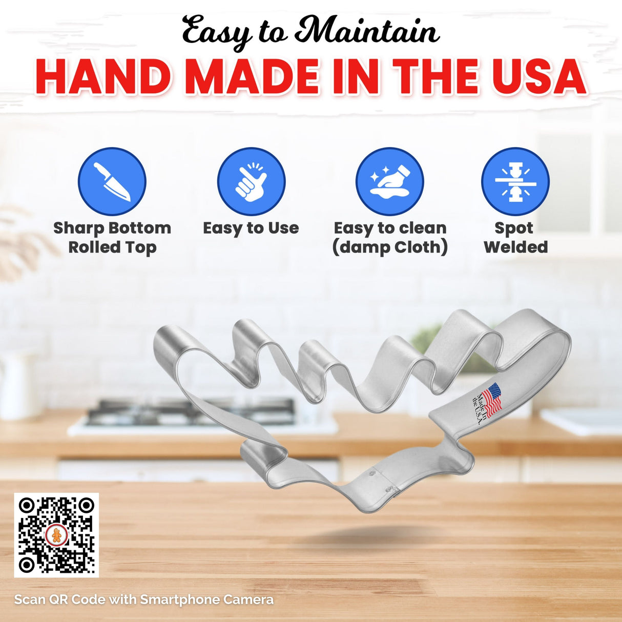 Antlers Cookie Cutter 5.5 in B1153