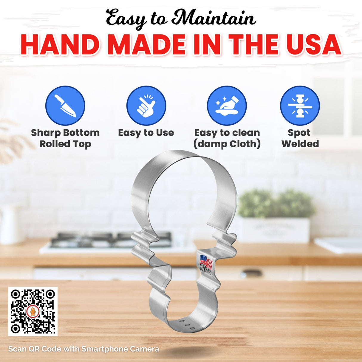 Baby Rattle Cookie Cutter 4" B1262