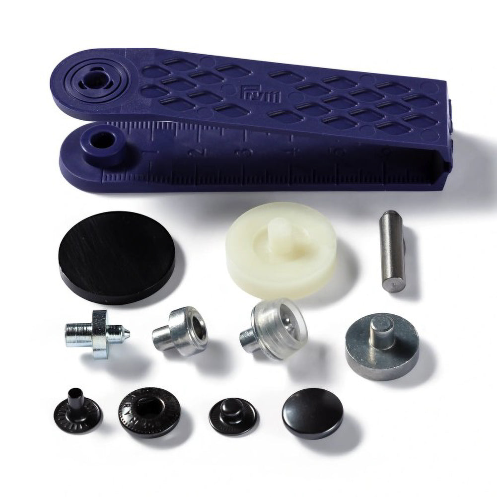 Prym Anorak Press Fasteners with Tools - Oxidized Black 12mm - 10pc