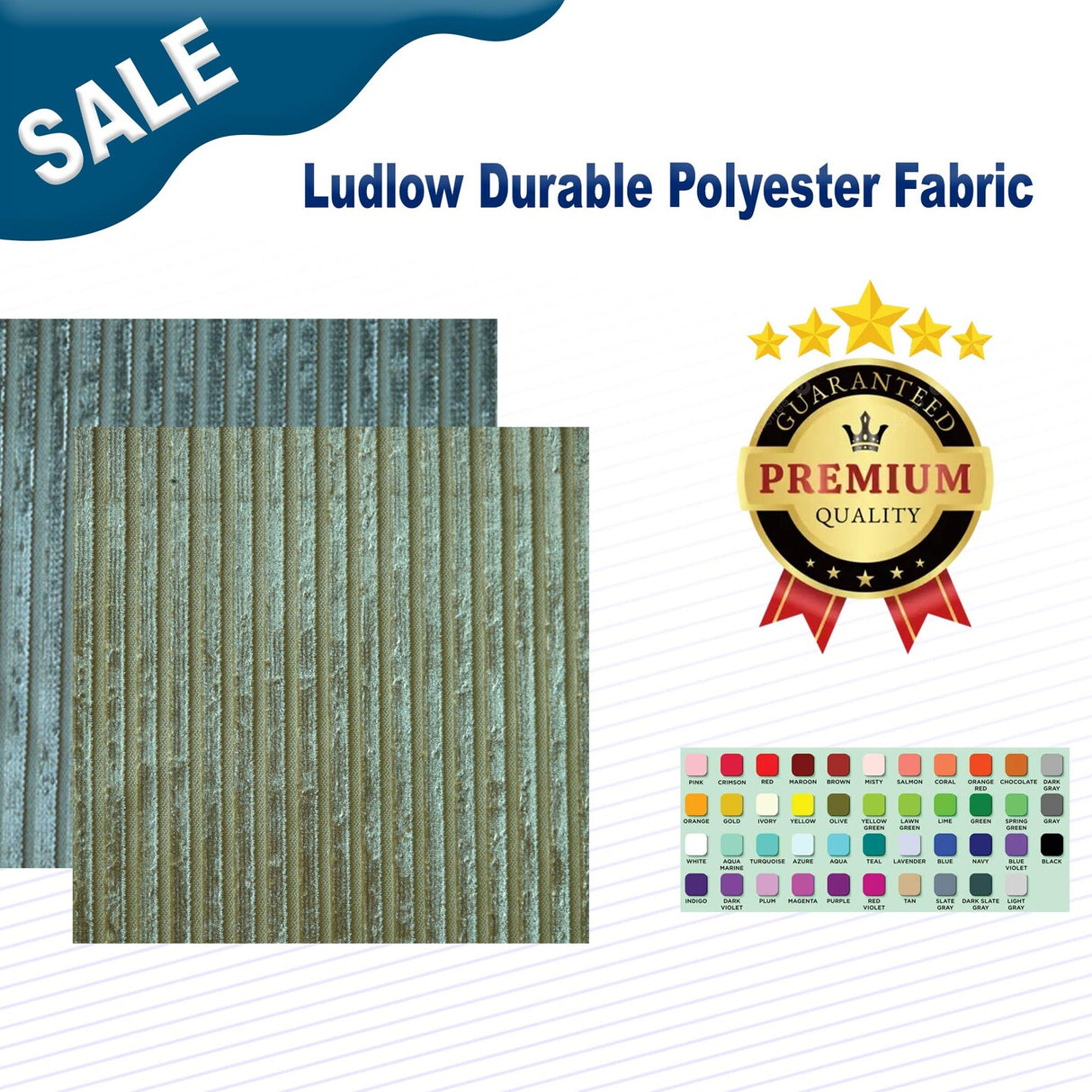 1 Yard Ludlow Durable Polyester Fabric