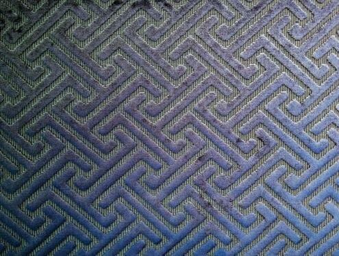 1 Yard Trident Cut Velvet Fabric