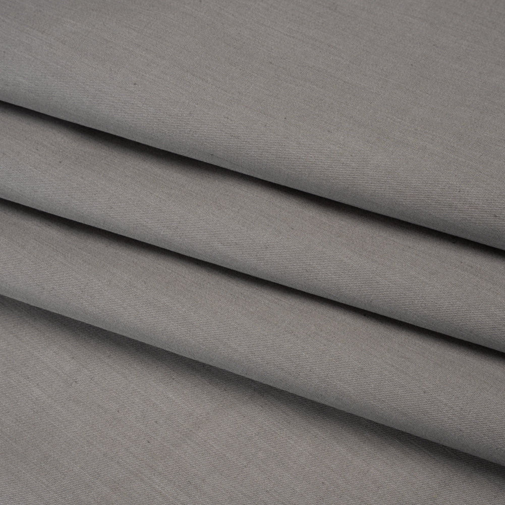Polyester and Cotton Shirting - Heathered Gray - Deadstock