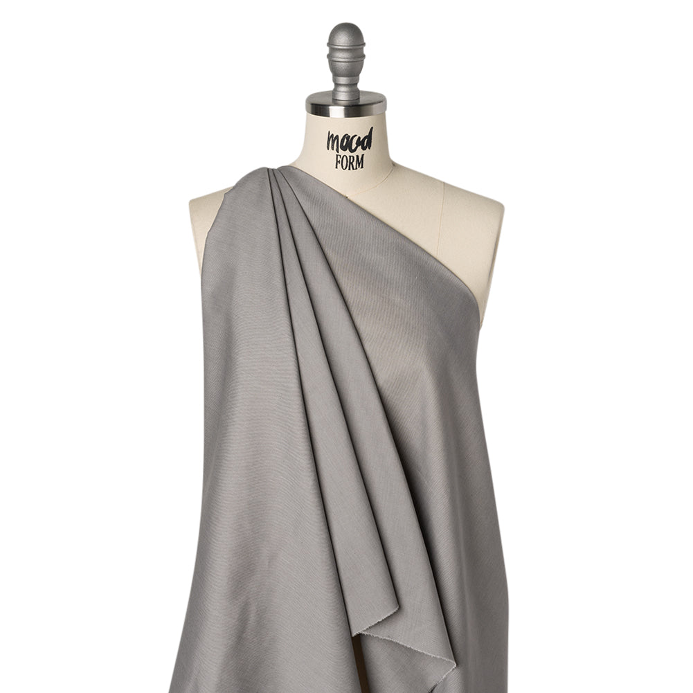Polyester and Cotton Shirting - Heathered Gray - Deadstock