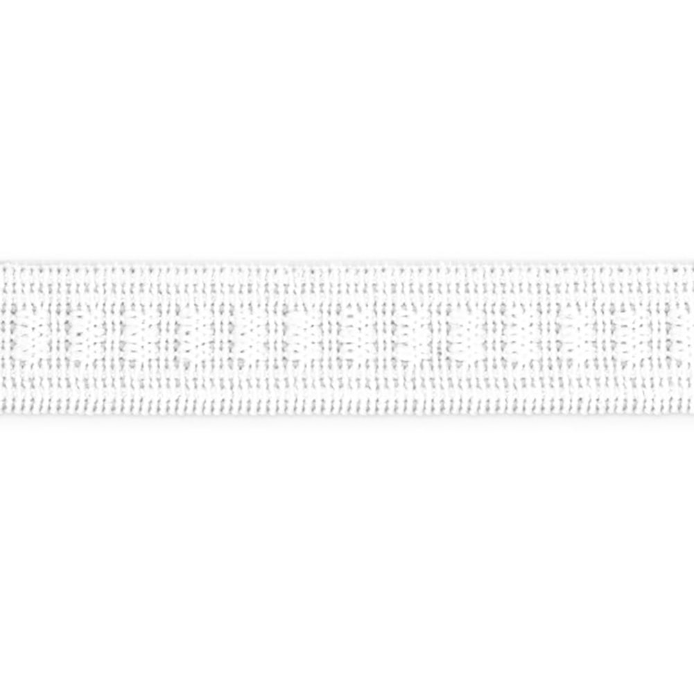 Dritz Ribbed Non-Roll Elastic - White - 0.5" x 30yds