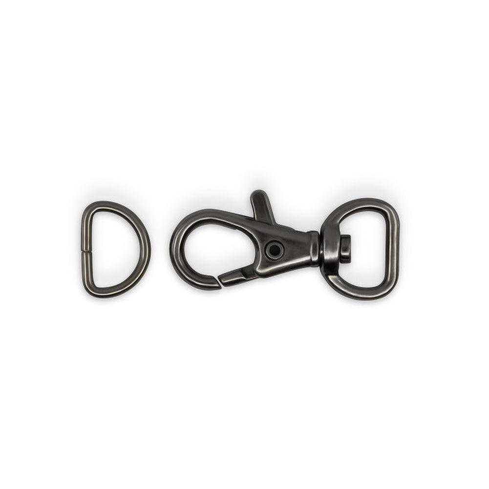 Dritz Swivel Hooks & D-Rings - 0.5" Gunmetal - 12 Sets