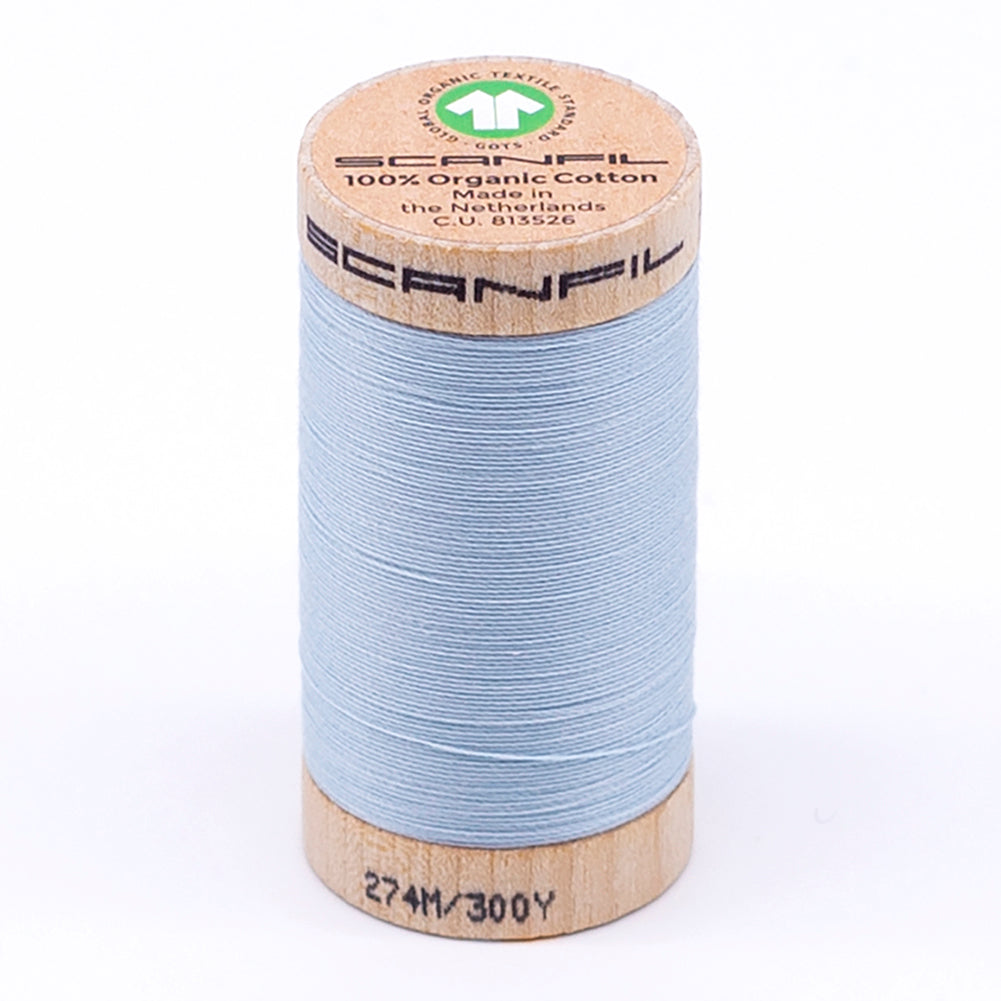 SCANFIL® 30wt Organic Pima Cotton Thread 300 yds - 4814 Winter Sky