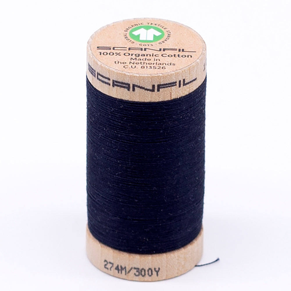 SCANFIL® 30wt Organic Pima Cotton Thread 300 yds - 4818 Night Sky