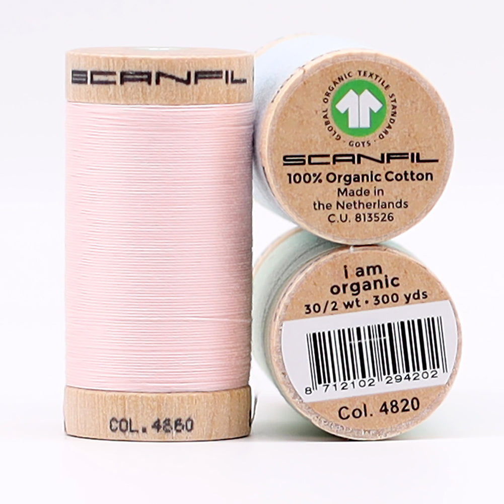 SCANFIL® 30wt Organic Pima Cotton Thread Trio Set - 3ct 300yd Spools - Baby Pastels
