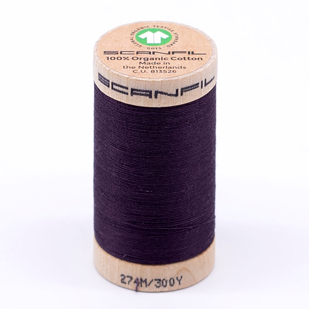 SCANFIL® 30wt Organic Pima Cotton Thread 300 yds - 4845 Plum Perfect