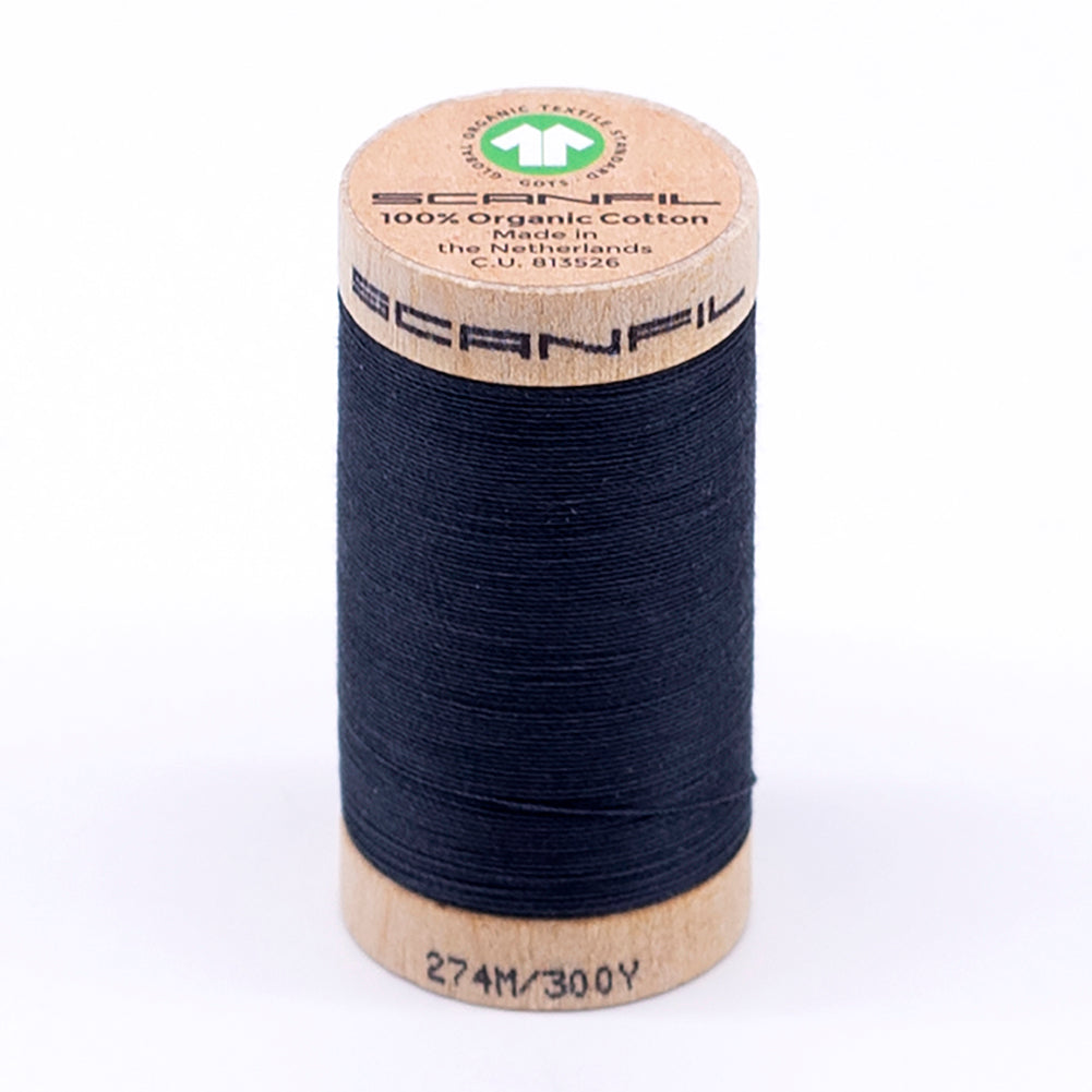 SCANFIL® 30wt Organic Pima Cotton Thread 300 yds - 4846 Midnight Navy