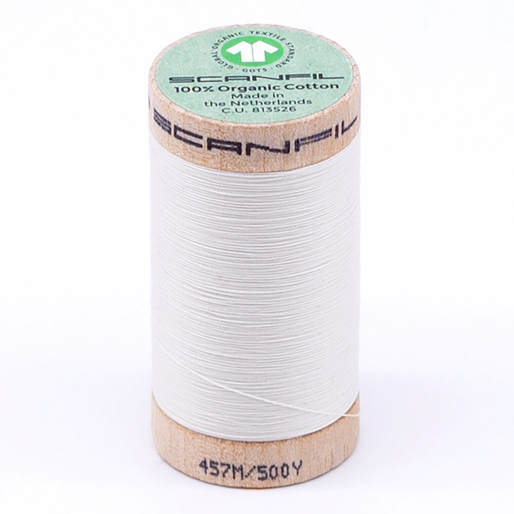 SCANFIL® 50wt Organic Pima Cotton Thread 500 yds - 4801 Coconut Milk