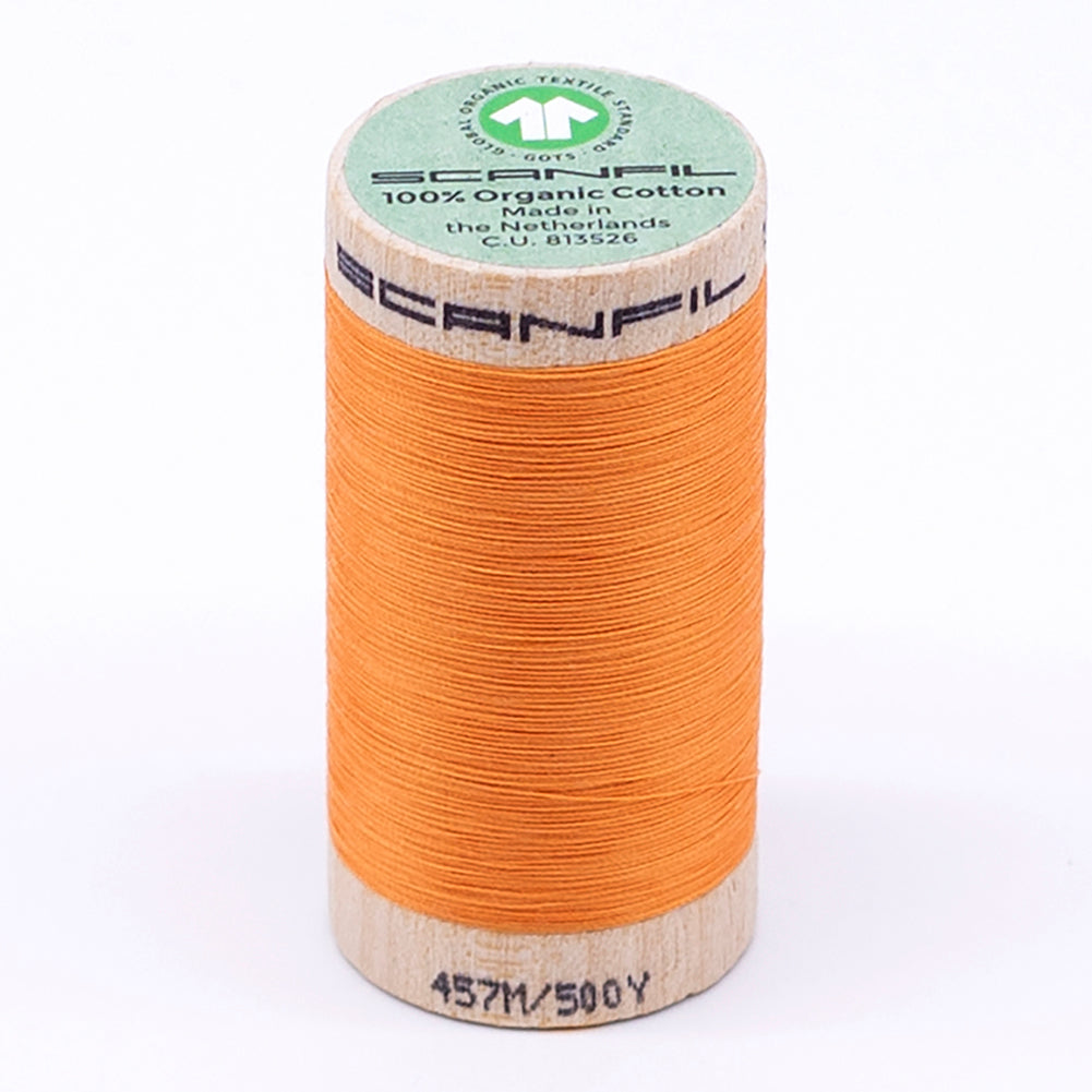 SCANFIL® 50wt Organic Pima Cotton Thread 500 yds - 4804 Blazing Orange